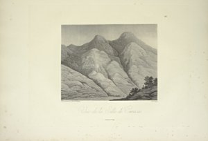 Vue de la Silla de Caracas, dessinée par Marchais, gravée par Bouquet, illustration de 