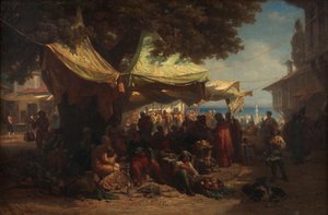 Marché de Constantinople - Friedrich Alois Schönn