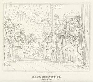 Le Roi Henri IV, Deuxième Partie, Acte IV, Scène 4 - Friedrich August Moritz Retzsch