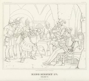 Le Roi Henri IV, Partie I, Acte II, Scène 4 (gravure) - Friedrich August Moritz Retzsch