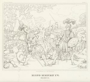 Le Roi Henri IV, Partie I, Acte V, Scène 4 (gravure) - Friedrich August Moritz Retzsch