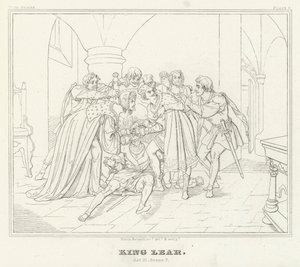Le Roi Lear, Acte III, Scène 7 - Friedrich August Moritz Retzsch