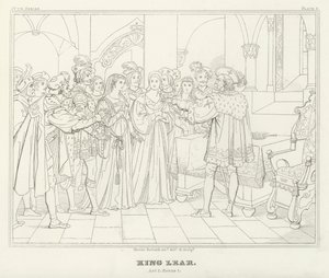 Le Roi Lear, Acte I, Scène 1 - Friedrich August Moritz Retzsch
