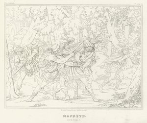 Macbeth, Acte III, Scène 3 - Friedrich August Moritz Retzsch