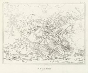 Macbeth, Acte V, Scène 7 - Friedrich August Moritz Retzsch