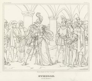 Othello, Acte II, Scène 1 - Friedrich August Moritz Retzsch