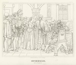 Othello, Acte I, Scène 3 - Friedrich August Moritz Retzsch