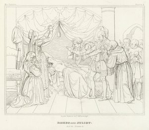 Roméo et Juliette, Acte IV, Scène 5 - Friedrich August Moritz Retzsch