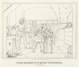 Les Joyeuses Commères de Windsor, Acte II, Scène 2 - Friedrich August Moritz Retzsch
