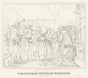 Les Joyeuses Commères de Windsor, Acte IV, Scène 2 - Friedrich August Moritz Retzsch