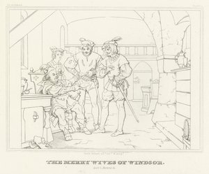 Les Joyeuses Commères de Windsor, Acte I, Scène 3 (gravure) - Friedrich August Moritz Retzsch