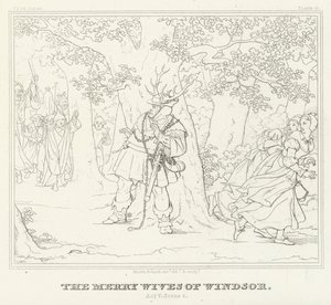 Les Joyeuses Commères de Windsor, Acte V, Scène 4 - Friedrich August Moritz Retzsch