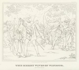 Les Joyeuses Commères de Windsor, Acte V, Scène 4 - Friedrich August Moritz Retzsch