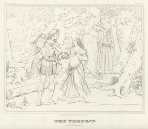 La Tempête, Acte III, Scène 1 - Friedrich August Moritz Retzsch