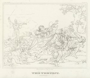 La Tempête, Acte IV, Scène 1 (gravure) - Friedrich August Moritz Retzsch