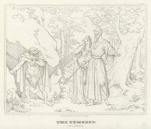 La Tempête, Acte I, Scène 2 - Friedrich August Moritz Retzsch