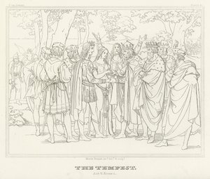 La Tempête, Acte V, Scène 1 (gravure) - Friedrich August Moritz Retzsch