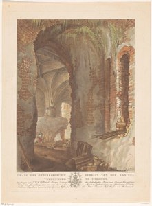 Vue de la crypte du château Vredenburg à Utrecht - Friedrich Christoph Dietrich