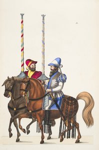 Deux cavaliers à un tournoi, planche de 