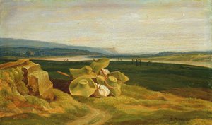 Paysage avec chapeaux de soleil, 1825