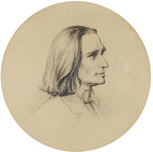 Portrait du compositeur Franz Liszt 1811-1886