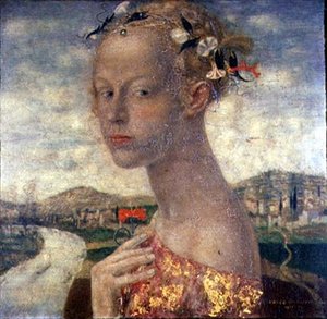 Une jeune fille avec un œillet rouge