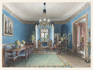 La chambre bleue, Schloss Fischbach, 1846 - Friedrich Wilhelm Klose