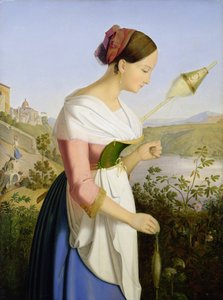 Jeune Fille Italienne avec une Robe Tournante