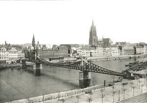 Vue de Sachsenhausen, Francfort, Allemagne, 1895