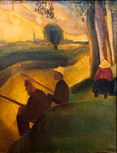 Pêcheurs à la rivière Leie