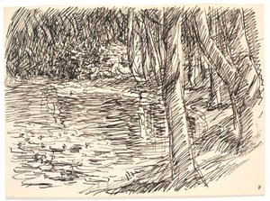 Un lac forestier - Fritz Syberg