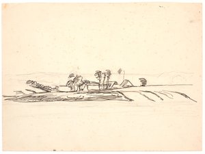 Paysage avec une ferme