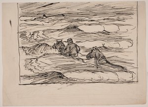 Søren Kanne chevauchant à travers les vagues
