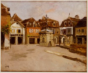 Une place de ville - Frits Thaulow