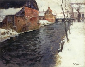 Paysage fluvial en hiver, 1895