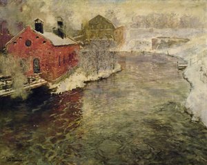 Usines près de la rivière Akers (Kristiania/Oslo)