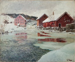 Depuis la rivière Akers - Fritz Thaulow