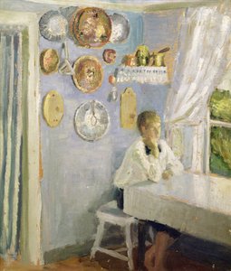 Harald à la table du petit déjeuner, vers 1900 - Fritz Thaulow