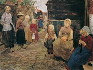 Enfants pêcheurs à Zandvoort