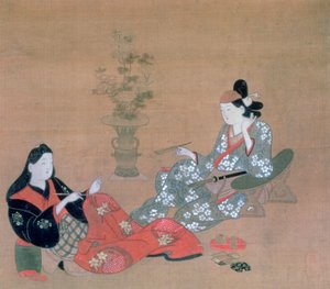 Courtisane Divertissant un Acteur, vers 1695 - Furuyama Moroshige