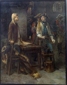 Le tsar Pierre III rend visite à Ivan VI enfermé dans la forteresse de Chlisselbourg en 1762