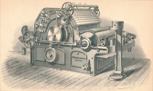 Machine à carder auto-dénudante, par Dobson et Barlow Bolton