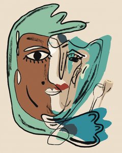 Visage abstrait moderne - GIovanna Gil Alves