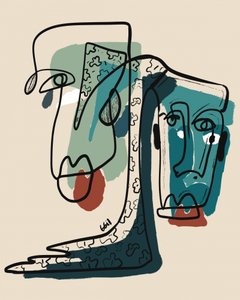 Visages abstraits modernes - GIovanna Gil Alves