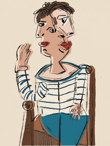 Portrait cubiste moderne - GIovanna Gil Alves