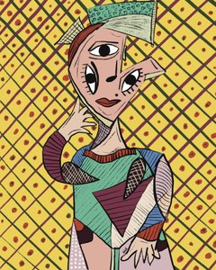 Portrait cubiste plein de vie - GIovanna Gil Alves