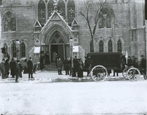 Les funérailles de Mme Gilbert, église réformée hollandaise de Bloomingdale, New York - G.P. Hall und Sohn