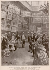 Visite de la reine Victoria et du prince consort Albert à la Royal Academy, Londres, 3 mai 1849