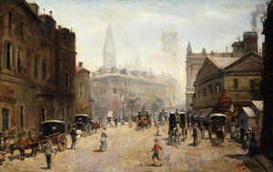 Scène de rue animée