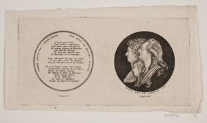 Médaillon avec portraits de Louis XVI, sa reine et son fils - G. N. Angelo